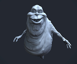 Ghostbusters Slimer, high polygon 3D model
