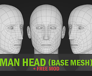 Male Head-Base Mesh
