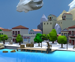 Low Poly Greek Island for Unity 3D