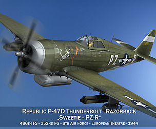 Republic P-47D Thunderbolt - Sweetie - PZ-R