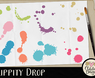Drippity Drop EPS, SVG, DXF, CSH, ABR, PNG