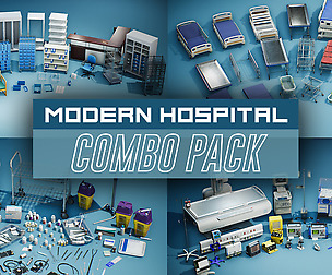 Modern Hospital Props COMBO PACK [UE4]
