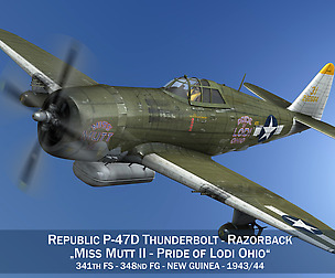 Republic P-47D Thunderbolt - Miss Mutt II