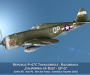 Republic P-47C Thunderbolt - California or Bust