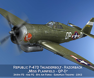 Republic P-47D Thunderbolt - Miss Plainfield
