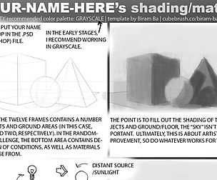 Shading practice templates - basic