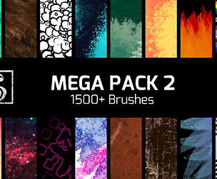 Shrineheart Mega Pack 2 for Clip Studio Paint — 1500+ Brushes / 39 Packs