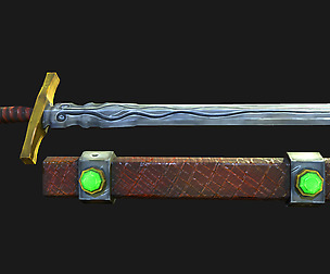 Stylized Long Sword (Handpainted)