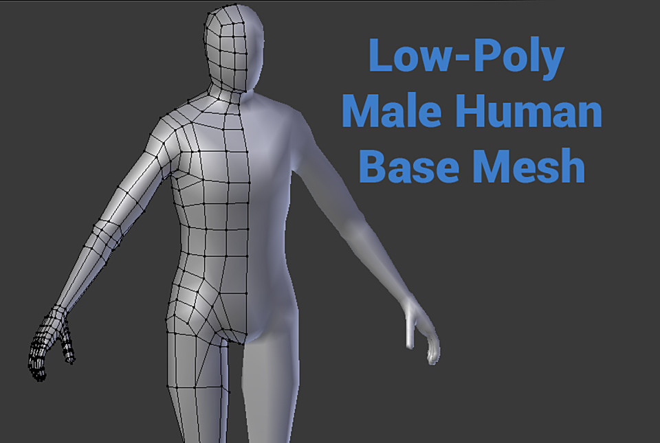 Male Human - Low Poly - Base Mesh