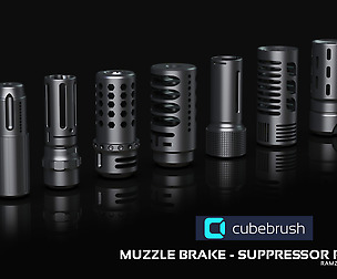 Muzzle brake-suppressor pack.