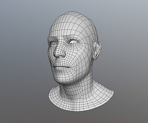LowPoly Male head
