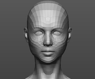 LowPoly Female head