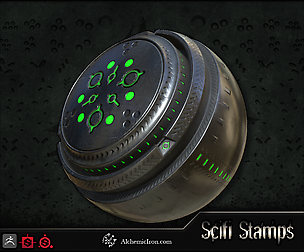 SciFi Stamps Tool - Substance and Brushes