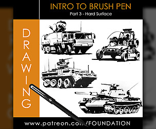 Intro to Brush Pen - Pt 3: Hard Surface