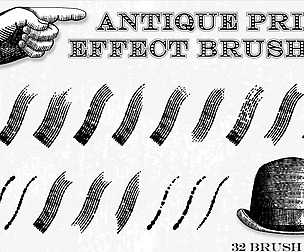 Antique Print Effect Brushes