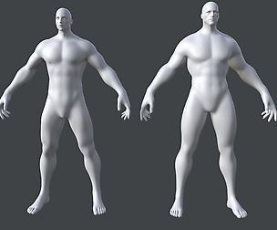 Basemesh Male Bundle v1-2. Lowpoly