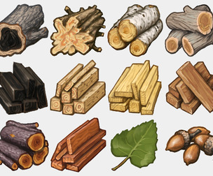 Icons: Wood, Timber, Lumber