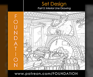 Set Design - Part 2: Interior Line Drawing