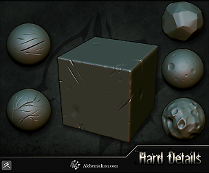 Stylized Hard Details - ZBrush Brushes
