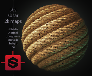 Rope Tileable PBR Material