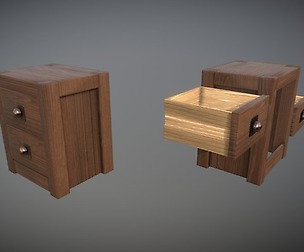 Bedside Table A - Brown
