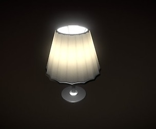 Bedside Table Lamp 01 - Lit