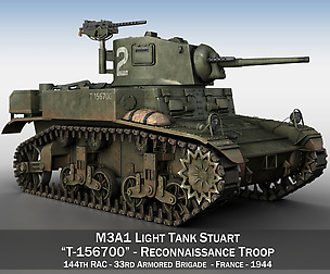 M3A1 Light Tank Stuart - 156700