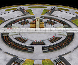 Rocket space launch complex low