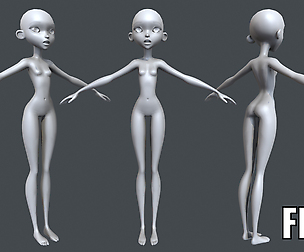 Stylized Girl base Free version