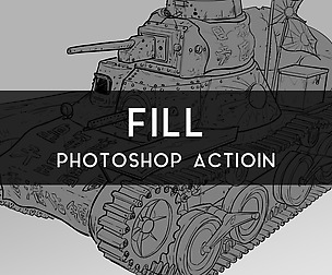 Fill Line art - Photoshop Action