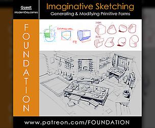 Imaginative Sketching: Generating Primitive Forms