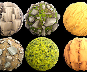 "stylized_terrain" pack of 23 materials