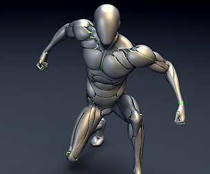 Silver Cyborg Maya Rig