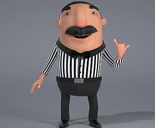 Cartoony Referee Maya Rig