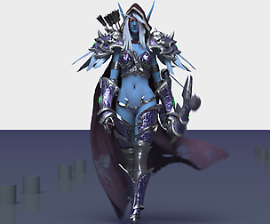 Sylvanas Windrunner Maya rig