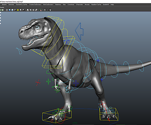 Trex Dinosaur Sliced/ Cut-out Rig