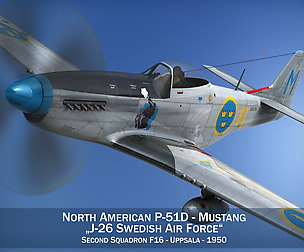 North American P-51D Mustang - Swedisch Airforce
