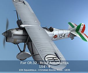Fiat CR.32 - Italy Airforce - 154 Squadriglia