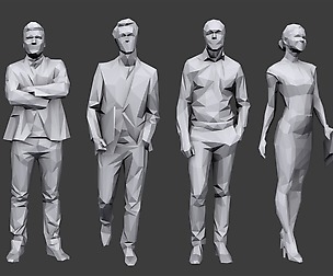 Lowpoly People Business Pack