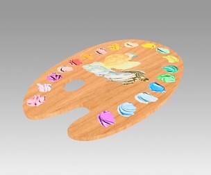 Artist Palette with paint