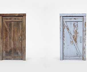 Door VR / AR / low-poly 3D model