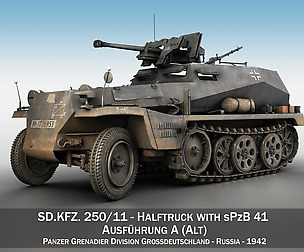 SD.KFZ 250/11 - Halftruck with sPzB 41 - PzGrenDiv