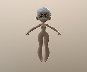 Cartoon Female Model