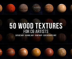 50 Wood Textures for CG Artists