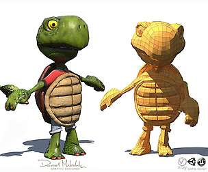 Comic Turtle V2 Riged PBR VR