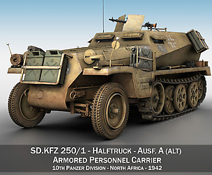 SD.KFZ 250/1 - Halftruck  - 10PD