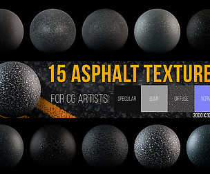 15 Asphalt Textures for CG Artists