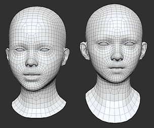 Child Head Base Mesh Pack