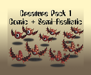 Creature Pack 1 Comic + Semi-Realistic