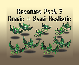Creature Pack 3 Comic + Semi-Realistic